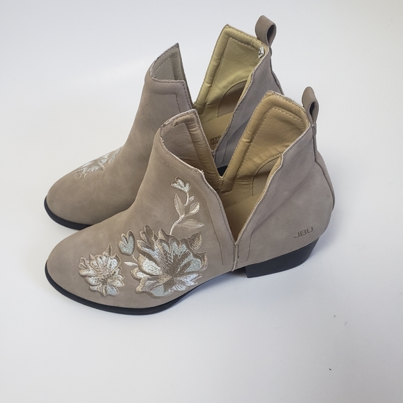 JBU BY JAMBU PARKER Beige Embroidered Booties 8 - Picture 6 of 8